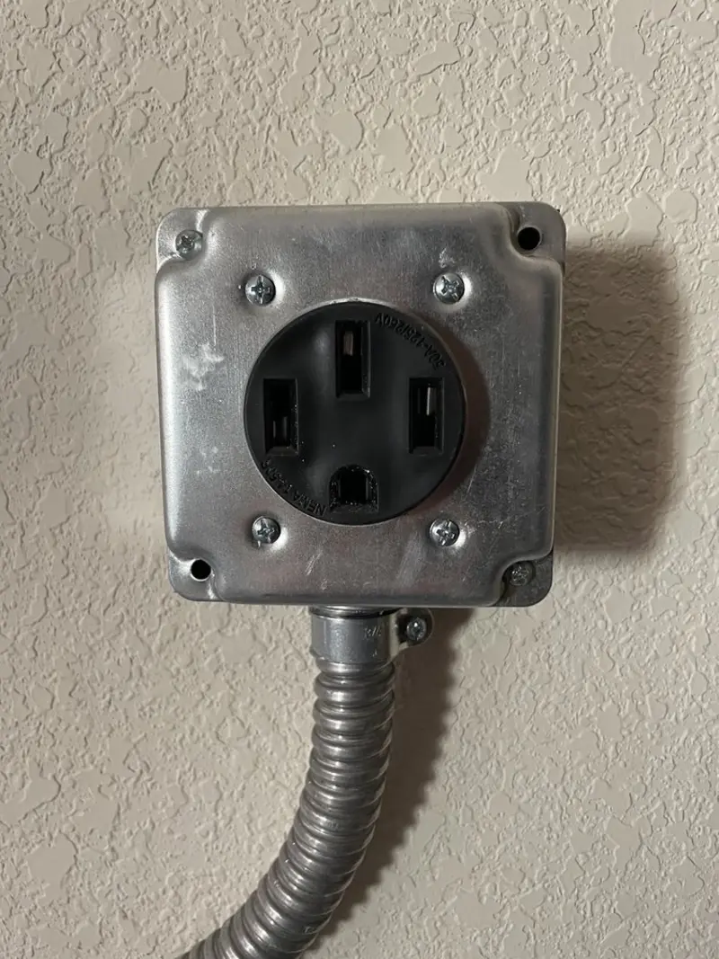 NEMA 14-50 outlet installed for Electrical Panel Upgrade in Leo-Cedarville